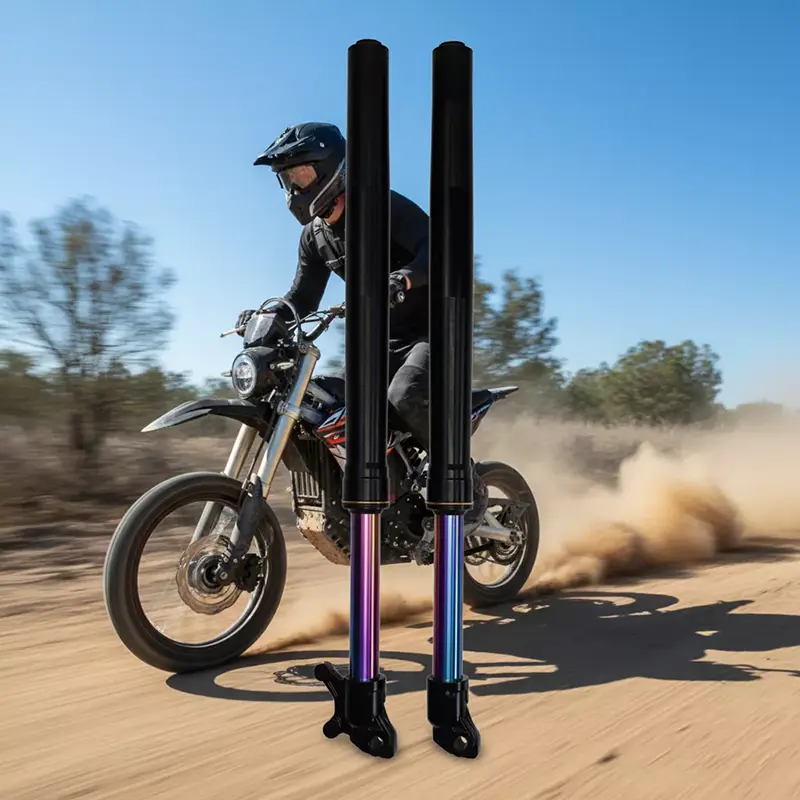 کمک فنر موتور سیکلت چنگال جلو وارونه سفارشی رنگین کمان